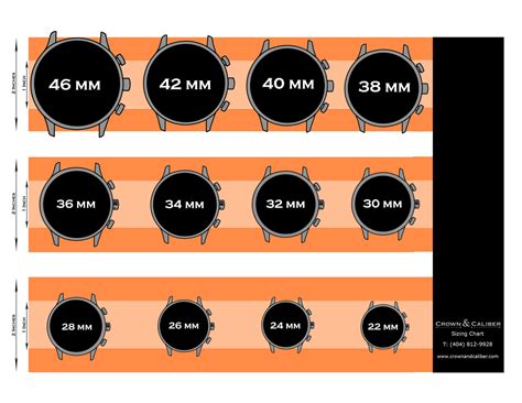 rolex bezel size chart